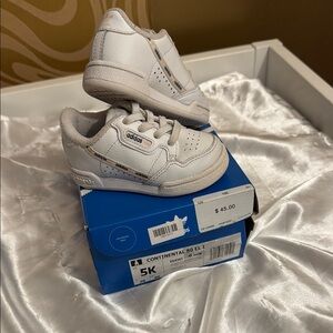 Adidas Kids White Sneakers